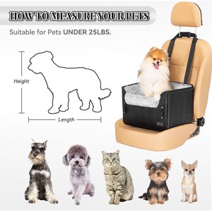 Petsfit Small Dog Car Booster Seat, Medium, Black