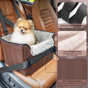 Petsfit Small Dog Car Booster Seat, Medium, Brown