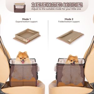 Petsfit Small Dog Car Booster Seat, Medium, Brown