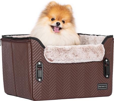Show full view: Petsfit Small Dog Car Booster Seat, Medium, Brown slide 9 of 10