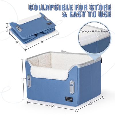 Show full view: Petsfit Small Dog Car Booster Seat, Navy Blue slide 7 of 9