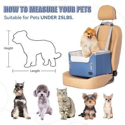 Show full view: Petsfit Small Dog Car Booster Seat, Navy Blue slide 6 of 9