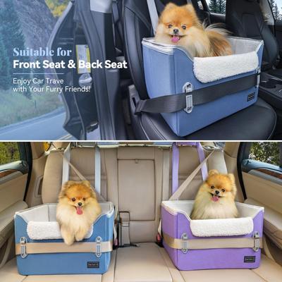 Show full view: Petsfit Small Dog Car Booster Seat, Navy Blue slide 2 of 9