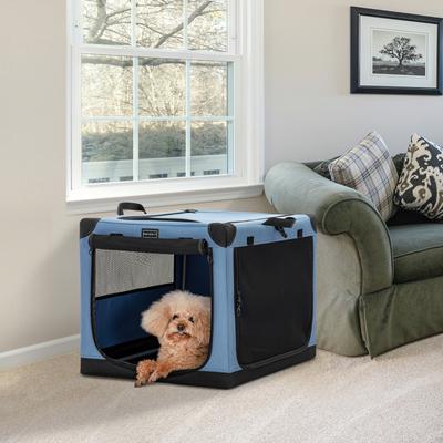 Show full view: Petsfit Soft Sided 3-Door Collapsible Dog Crate, Blue, Small slide 7 of 12