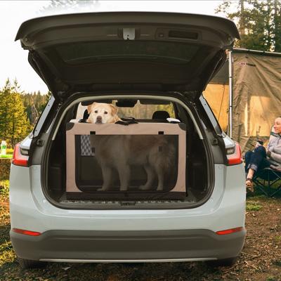 Show full view: Petsfit Soft Sided 3-Door Collapsible Dog Crate, Khaki, Large slide 7 of 12