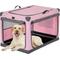 Show in main carousel: Petsfit Soft Sided 3-Door Collapsible Dog Crate, Pink, Large slide 1 of 13