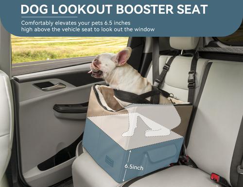 Show full view: Petsfit Washable Dog Car Booster Seat with Portable Carrying Case, Khaki, Small slide 2 of 10