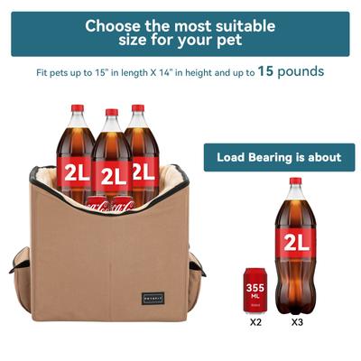 Show full view: Petsfit Washable Dog Car Booster Seat with Portable Carrying Case, Khaki, Small slide 9 of 10