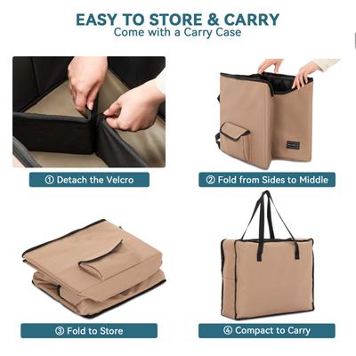 Show full view: Petsfit Washable Dog Car Booster Seat with Portable Carrying Case, Khaki, Small slide 3 of 10