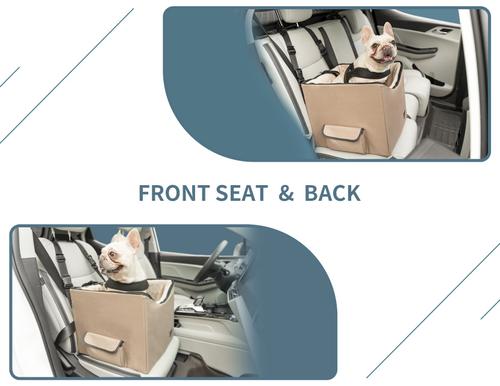 Show full view: Petsfit Washable Dog Car Booster Seat with Portable Carrying Case, Khaki, Small slide 8 of 10