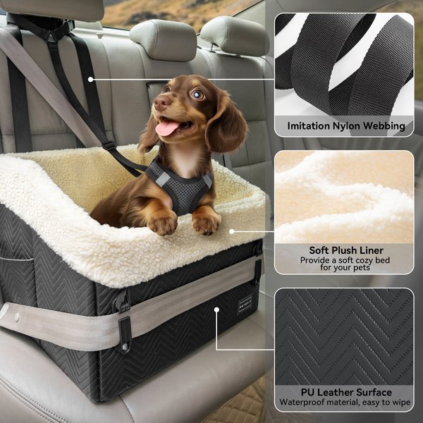 Petsfit Waterproof PU Leather Medium Dog Car Booster Seat
