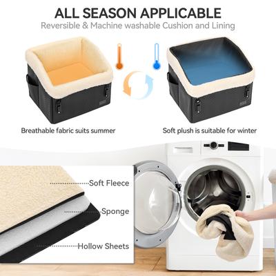 Show full view: Petsfit Waterproof PU Leather Medium Dog Car Booster Seat, Black slide 5 of 11