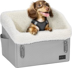 Petsfit Waterproof PU Leather Medium Dog Car Booster Seat, Grey