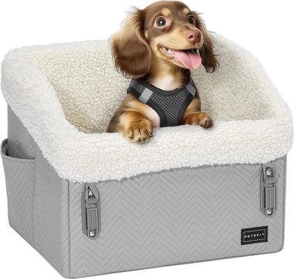 Show full view: Petsfit Waterproof PU Leather Medium Dog Car Booster Seat, Grey slide 9 of 11