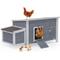 Show in main carousel: Petsfit Wooden Chicken Coop, 3 to 5 Chicken Capacity, Grey slide 1 of 8