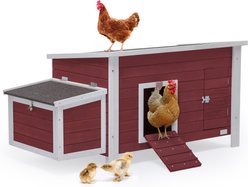 Petsfit Wooden Chicken Coop, 3 to 5 Chicken Capacity, Red slide 1 of 6