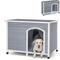 Show in main carousel: Petsfit Wooden Folding Outdoor Dog House, Gray, Large: 45.3-in slide 1 of 7