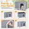 Show in main carousel: Petsfit Wooden Folding Outdoor Dog House, Gray, Large: 45.3-in slide 2 of 7
