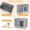 Show in main carousel: Petsfit Wooden Folding Outdoor Dog House, Gray, Large: 45.3-in slide 3 of 7