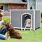 Show in main carousel: Petsfit Wooden Folding Outdoor Dog House, Gray, Large: 45.3-in slide 7 of 7
