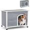 Show in main carousel: Petsfit Wooden Folding Outdoor Dog House, Gray, Medium: 40.2-in slide 1 of 7
