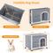 Show in main carousel: Petsfit Wooden Folding Outdoor Dog House, Gray, Medium: 40.2-in slide 3 of 7
