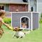 Show in main carousel: Petsfit Wooden Folding Outdoor Dog House, Gray, Medium: 40.2-in slide 7 of 7