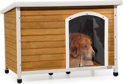 Petsfit Wooden Outdoor Dog House, Large: 45.6-in, Yellow
