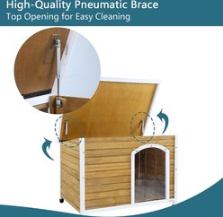 Petsfit Wooden Outdoor Dog House, Large: 45.6-in, Yellow slide 2 of 6