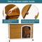 Show in main carousel: Petsfit Wooden Outdoor Dog House, Large: 45.6-in, Yellow slide 4 of 6