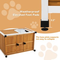 Petsfit Wooden Outdoor Dog House, Large: 45.6-in, Yellow slide 2 of 8