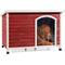 Show in main carousel: Petsfit Wooden Outdoor Dog House, Red, 45.6-in slide 1 of 6