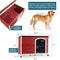 Show in main carousel: Petsfit Wooden Outdoor Dog House, Red, 45.6-in slide 2 of 6