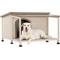Show in main carousel: Petsfit Wooden Outdoor Dog House, White, Large: 43.5-in slide 1 of 8