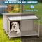 Show in main carousel: Petsfit Wooden Outdoor Dog House, White, Large: 43.5-in slide 7 of 8