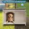 Show in main carousel: Petsfit Wooden Outdoor Dog House, White, X-Large: 49-in slide 2 of 7