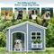 Show in main carousel: Petsfit Wooden Outdoor Dog House with Window, Gray, XX-Large: 47-in slide 6 of 6