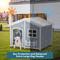 Show in main carousel: Petsfit Wooden Outdoor Dog House with Window, Gray, XX-Large: 47-in slide 5 of 6
