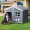 Show in main carousel: Petsfit Wooden Outdoor Dog House with Window, Gray, XX-Large: 47-in slide 2 of 6
