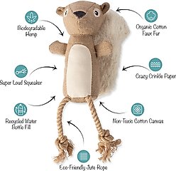 PETSHOP BY FRINGE STUDIO Bring More Nut 3D Earth Friendly Squeaky Plush Dog Toy slide 2 of 2