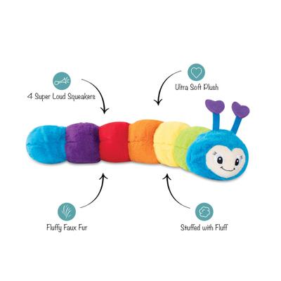Show full view: PETSHOP BY FRINGE STUDIO Don't Bug Me Plush Squeaky Plush Dog Toy slide 2 of 4