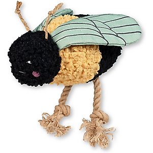 PETSHOP BY FRINGE STUDIO Ms Mrs. Bee Squeaky Plush Dog Toy