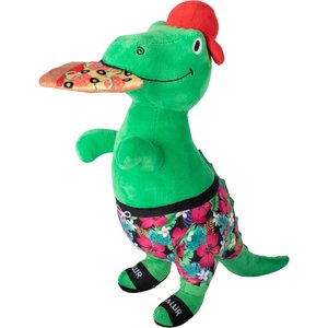 PETSHOP BY FRINGE STUDIO Pizzasaurus Rex Squeaky Plush Dog Toy
