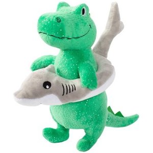 PETSHOP BY FRINGE STUDIO Shark Week Rex Squeaky Plush Dog Toy