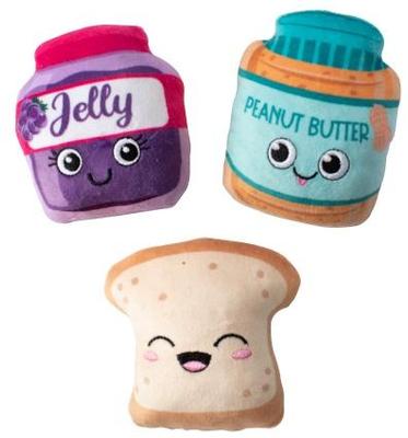 Show full view: PETSHOP BY FRINGE STUDIO Sticky Situation Squeaky Plush Dog Toys, 3 count slide 1 of 3