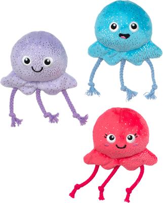 Show full view: PETSHOP BY FRINGE STUDIO Too Tentacool Small Squeaky Plush Dog Toys, 3 count slide 1 of 4