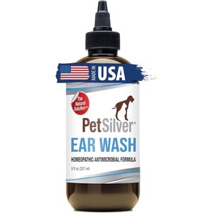 PetSilver Antimicrobial Dog & Cat Ear Wash, 8-fl oz bottle