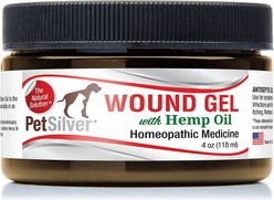 PetSilver Chelated Silver with Hemp Oil Wound Gel for Dogs & Cats, 4-oz jar