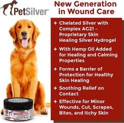 PetSilver Chelated Silver with Hemp Oil Wound Gel for Dogs & Cats, 4-oz jar slide 2 of 6