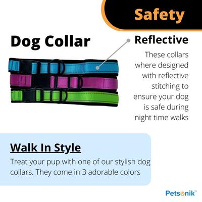 Show full view: Petsonik Standard LED Dog Collar Blue Medium slide 8 of 11